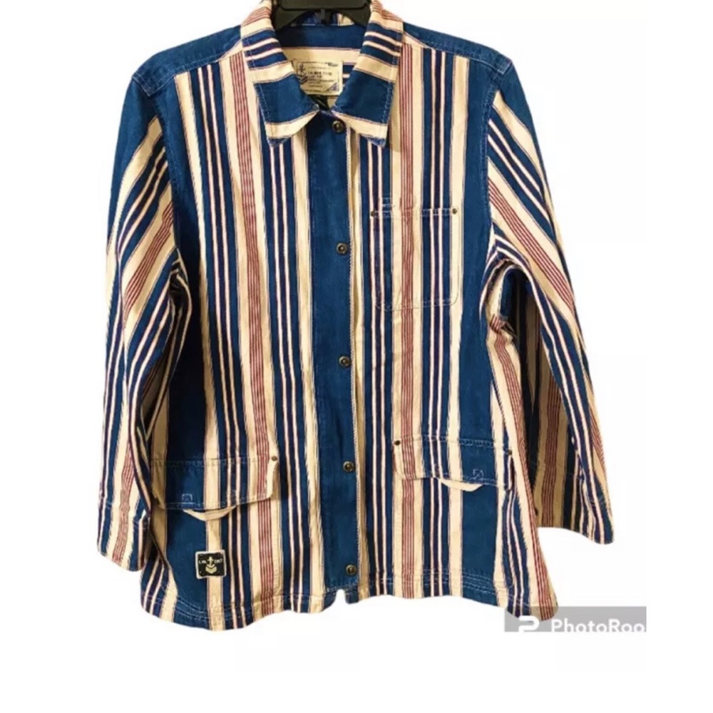 Lauren Jeans Co. striped red, white and blue vintage Jean jacket - size M - Picture 7 of 7